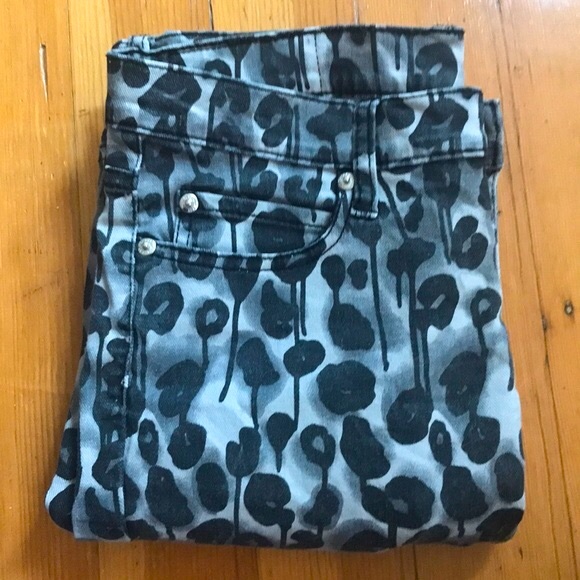 Leopard Print Cheap Monday Skinny Jeans, Size 28 - Picture 2 of 4